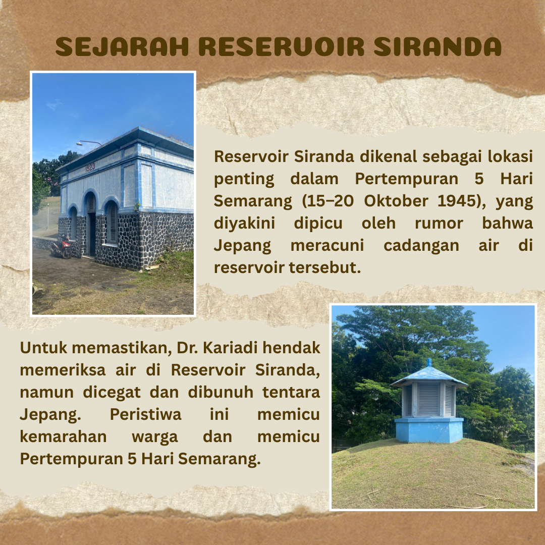 Reservoir Siranda Sebagai Saksi Bisu Pertempuran 5 Hari di Semarang - 4